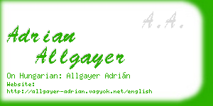 adrian allgayer business card